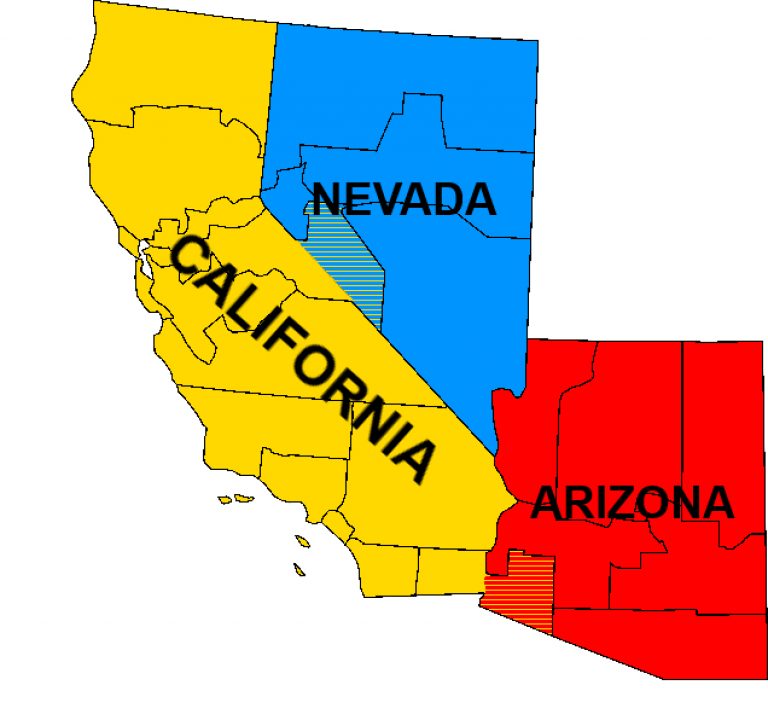 California To Arizona Map california nevada arizona map california map 2018 with california 
