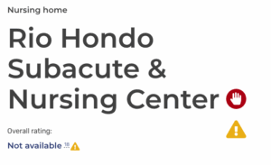 Screenshot of the page showing red hand and yellow triangle symbols beside the facility name